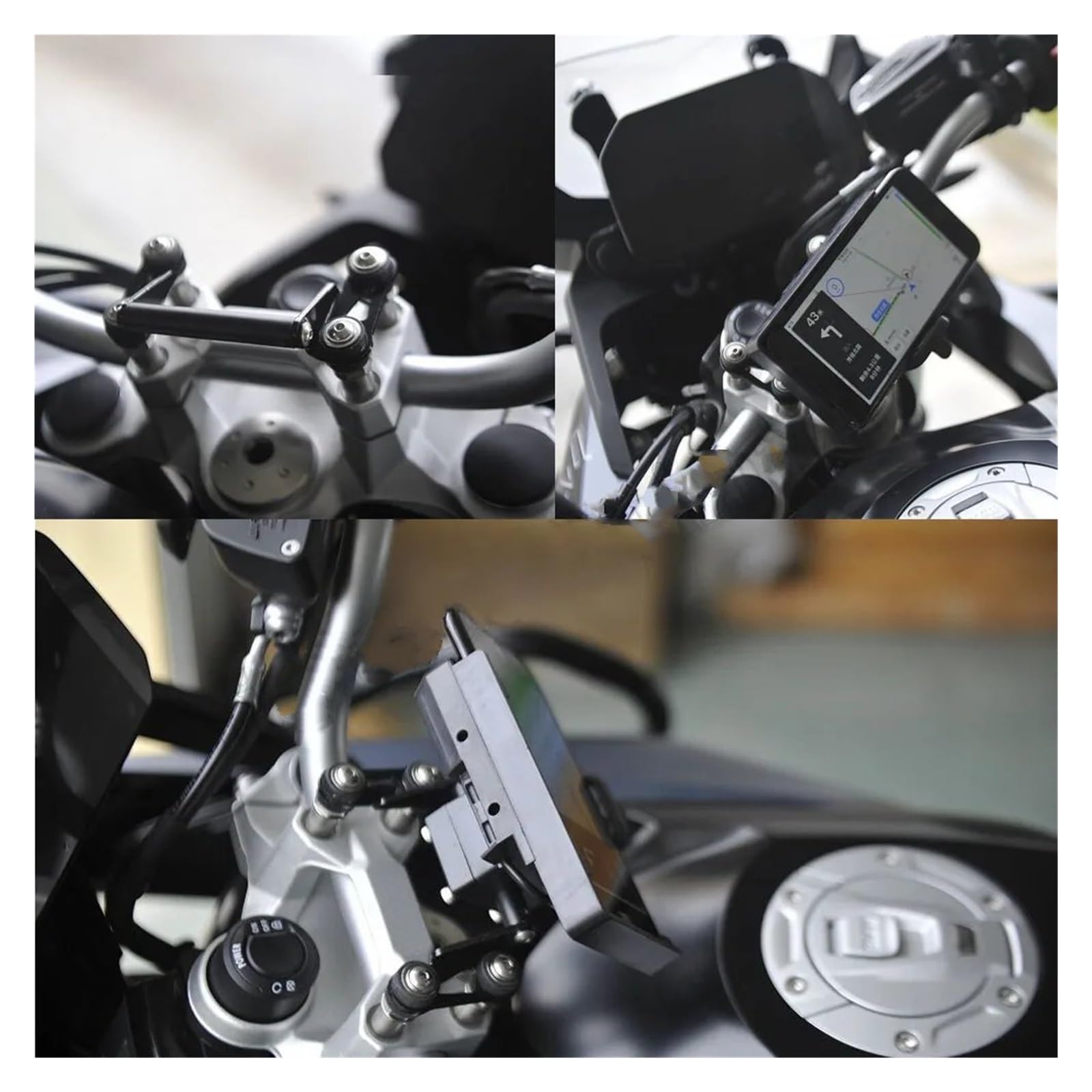 GPS Smartphone Navigationshalterung Für F900R Für F900XR Für F 900 R Für F 900 XR Für F900 R 12mm Lenker Handy-Navigation Halterung USB Lade(Bracket)