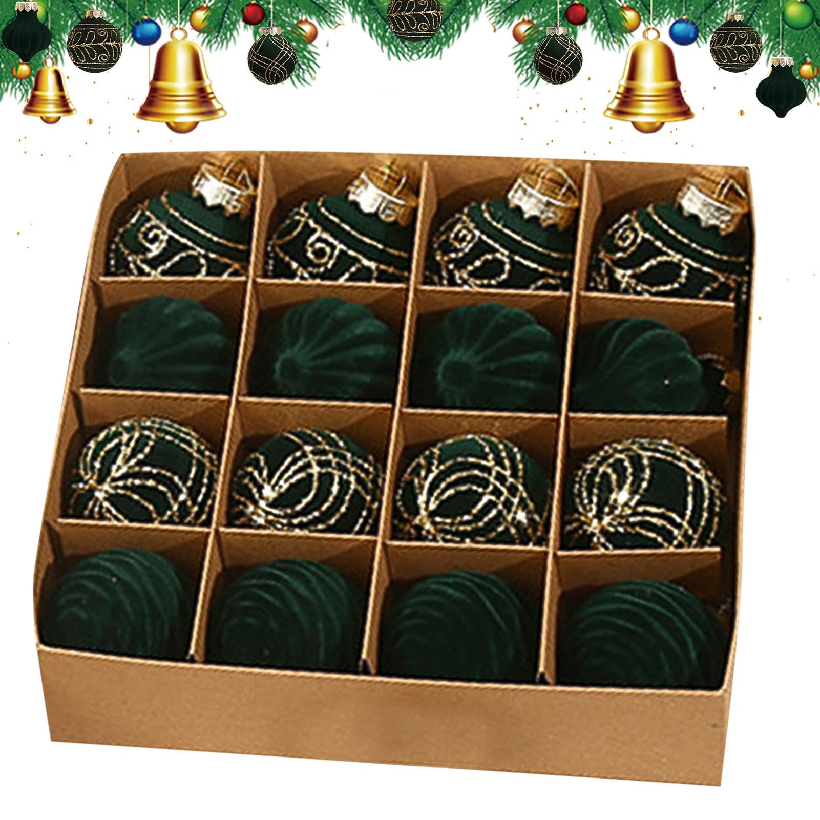 Boules de Noël incassables de 8 cm lot de 16 ornements durables pour festival