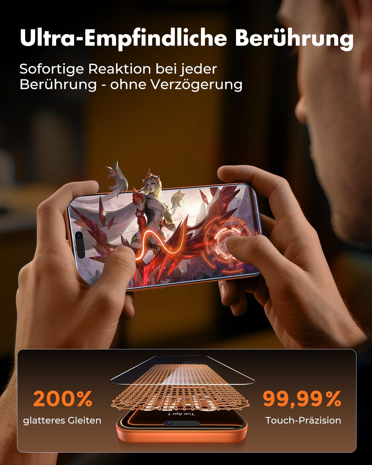 UNBREAKcable iPhone 17 Pro Screen Protector 3-Pack with Camera Protection | 9H Hardness | HD Clarity | Anti-Fingerprint | Case Friendly | 6.3 Inch | 3 Tempered Glass + 3 Camera Lens Protectors