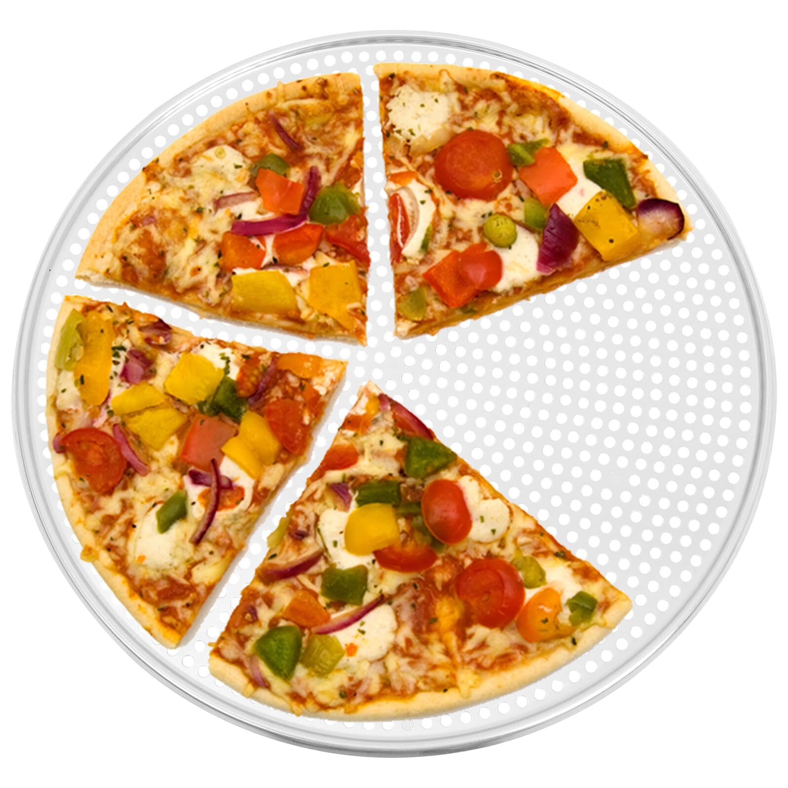 Teglia per Pizza Forata Rotonda Teglia per Pizza Multifunzione per Prodotti Freschi e Congelati Cottura Veloce e Uniforme Materiale Antiaderente Riutilizzabile e Robusto per Uso