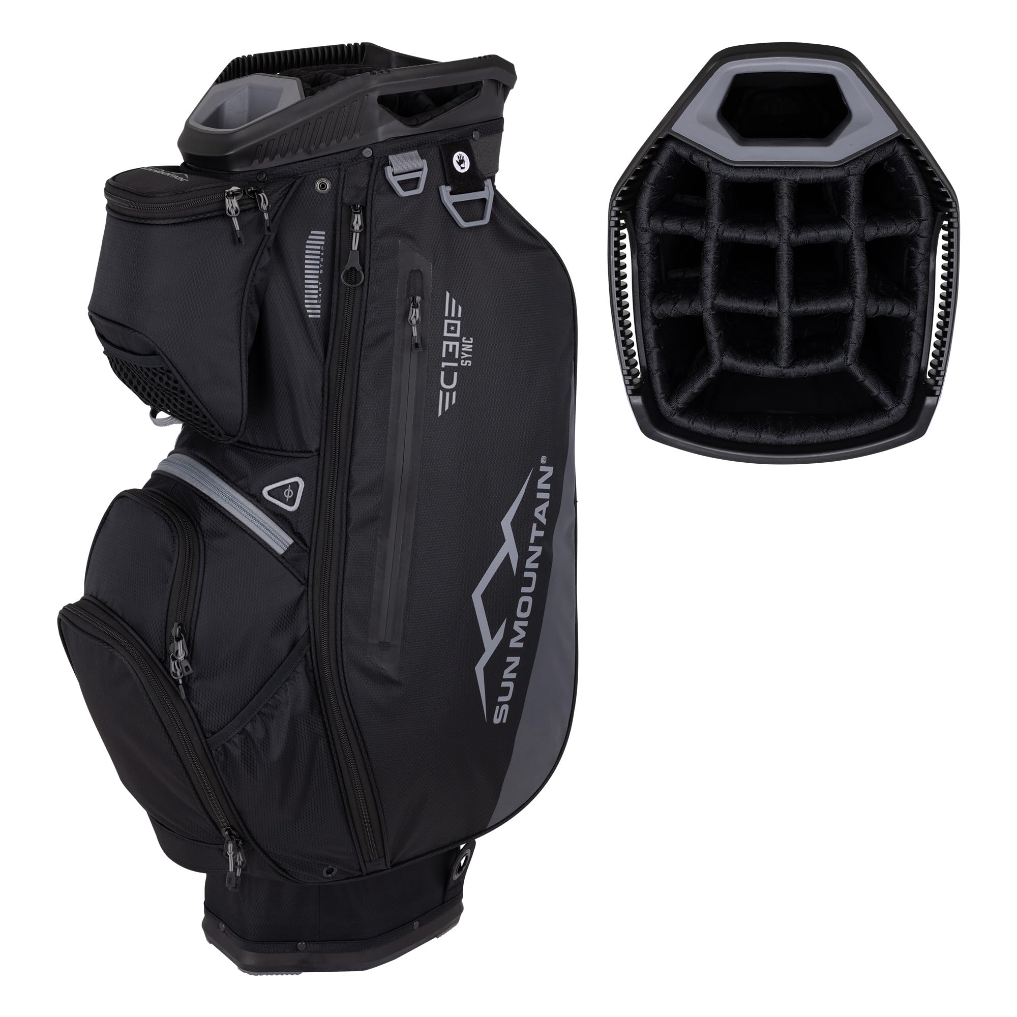 Sun Mountain Men's C130 Sync Lightweight Cart Golf Bag 14-Way Top