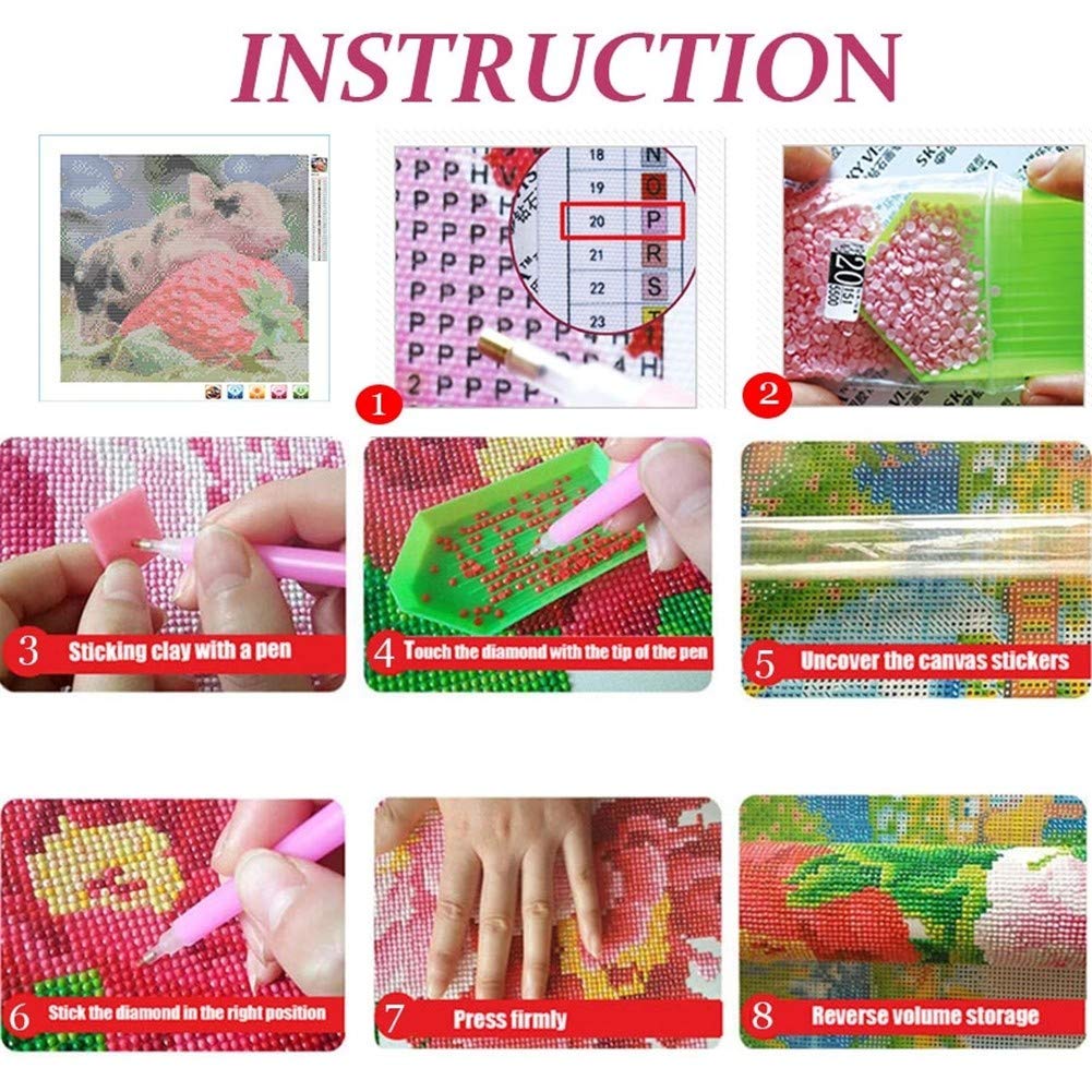 5D Diamond Painting Kits voor Volwassenen/Kinderen, Groene Bamboe DIY Volledige Boor Diamond Art Kits, Schilderen op Nummer Kits Diamant Schilderij Accessoires, Edelsteen Art Craft voor Muur Home
