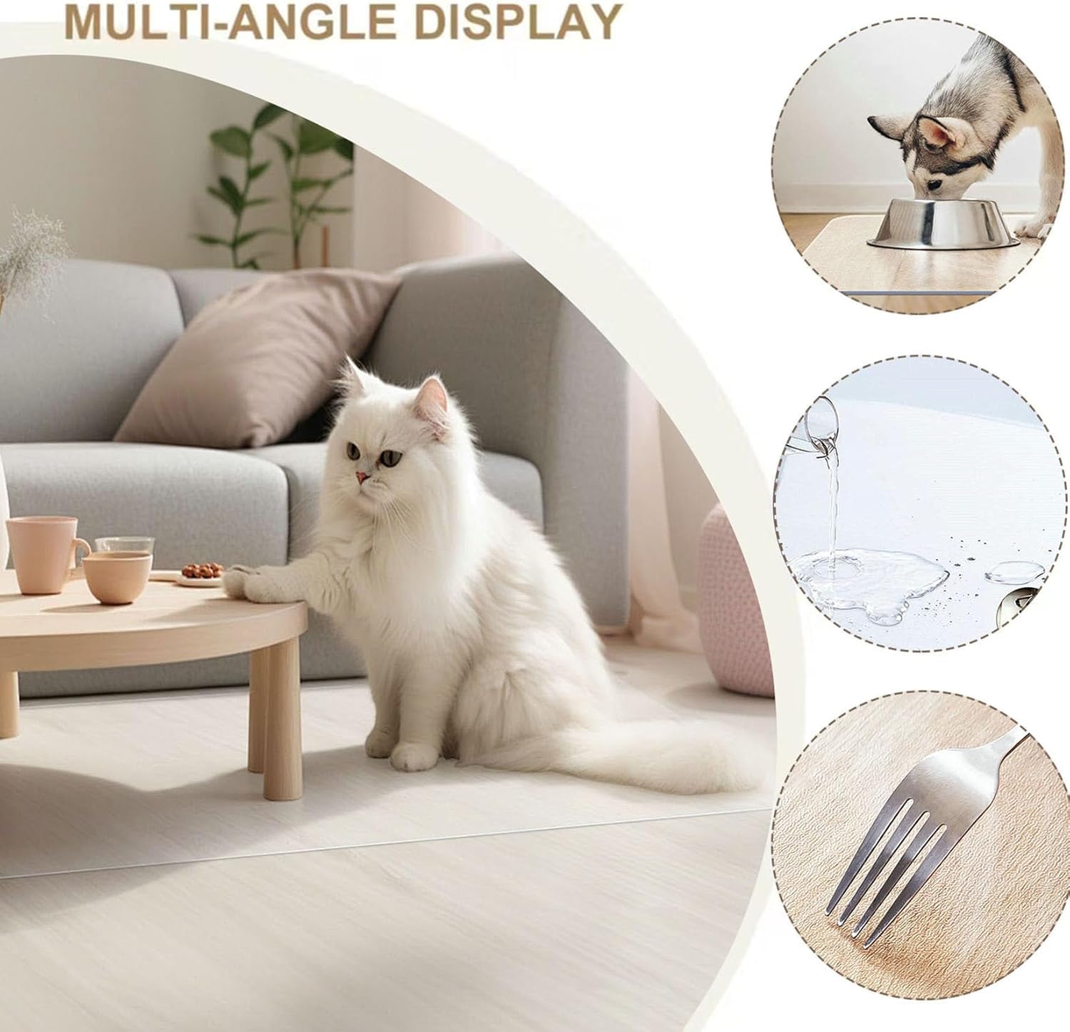 Made To Measure Transparent Floor Protection Mat Chair Mats Waterproof Clear Chair Mat for Hard Floor - Image 2