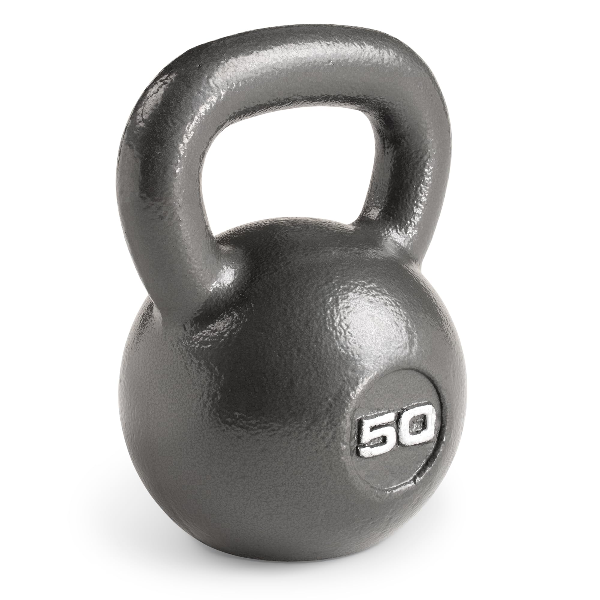 Marcy Hammertone Kettlebells, Ideal Workout Weights For Home Gym, Cast Iron, Black, 50lbs HKB-050