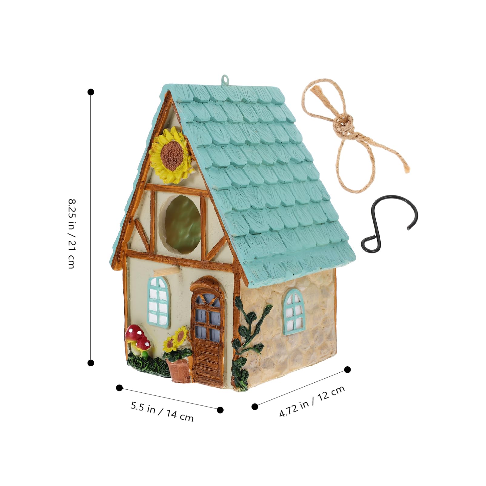 POPETPOP Nido de Pájaro Decorativo de Resina para Jardín Casa para Pájaros Nido para Loros Nido para Cría de Pájaros para Exteriores