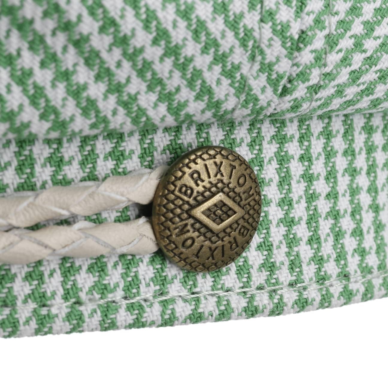 Brixton Ashland Houndstooth Elbsegler Schirmmütze Baker-Boy-Mütze Schiffermütze Ballonmütze Elbseglermütze Mit Schirm