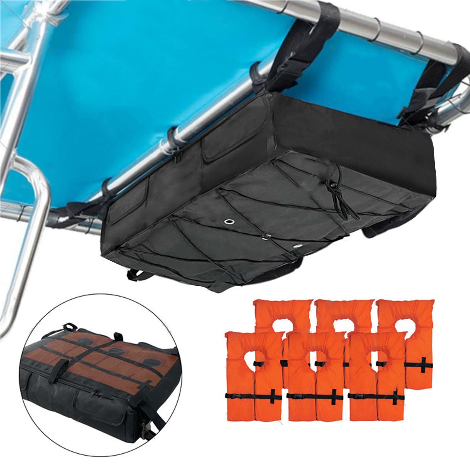 Leapiture Boat Top Storage Bag Boat Life Jacket Storage Bag Big Capacity Jacket Storage Boat Top Gear Bag for Yacht Overhead Container Water Sports Enthusiasts
