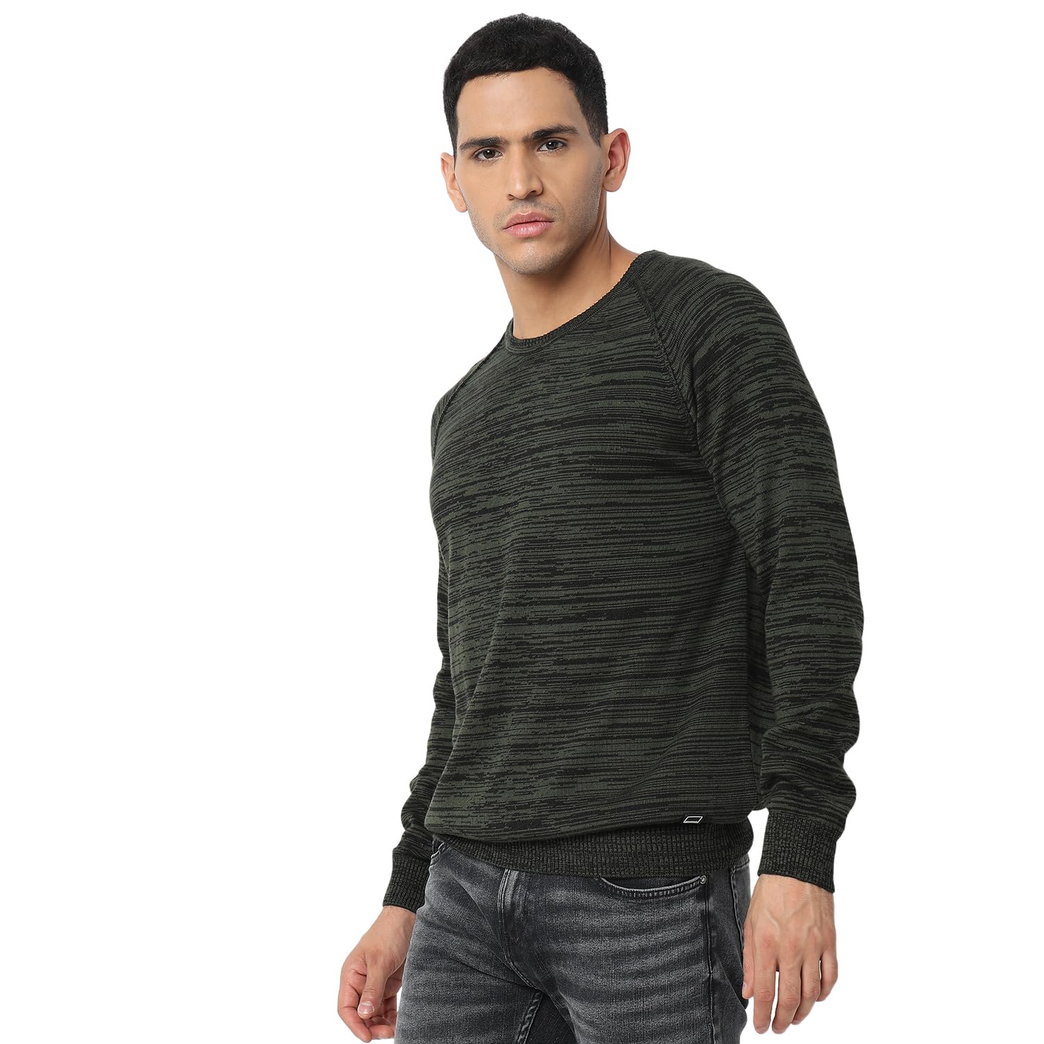 Cotton Round Neck Full Sleeves Sweater for Men