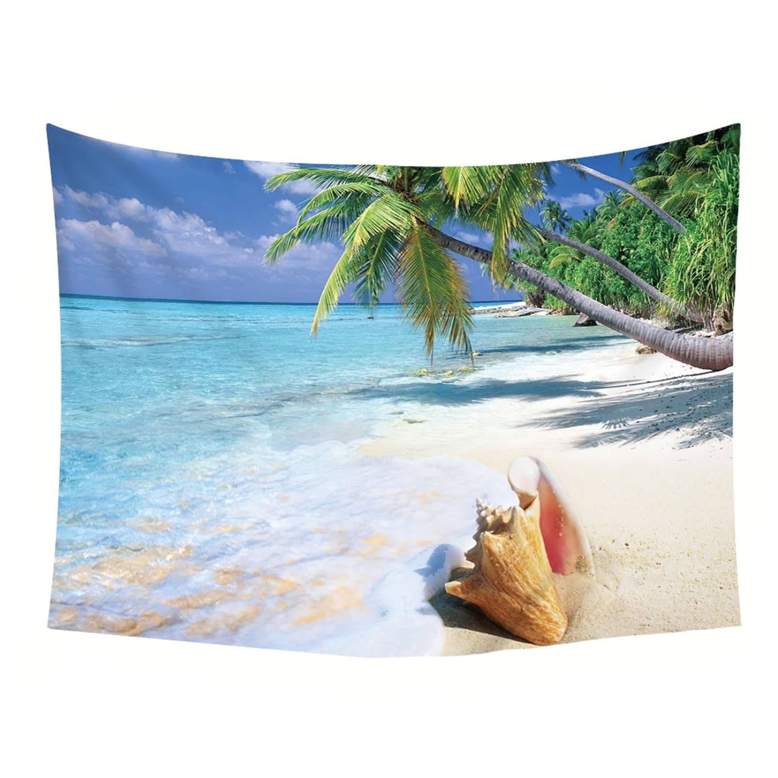 Tapestry niebiesko-zielony, poliester gobelin plażowy dywan ścienny 240 x 220 cm