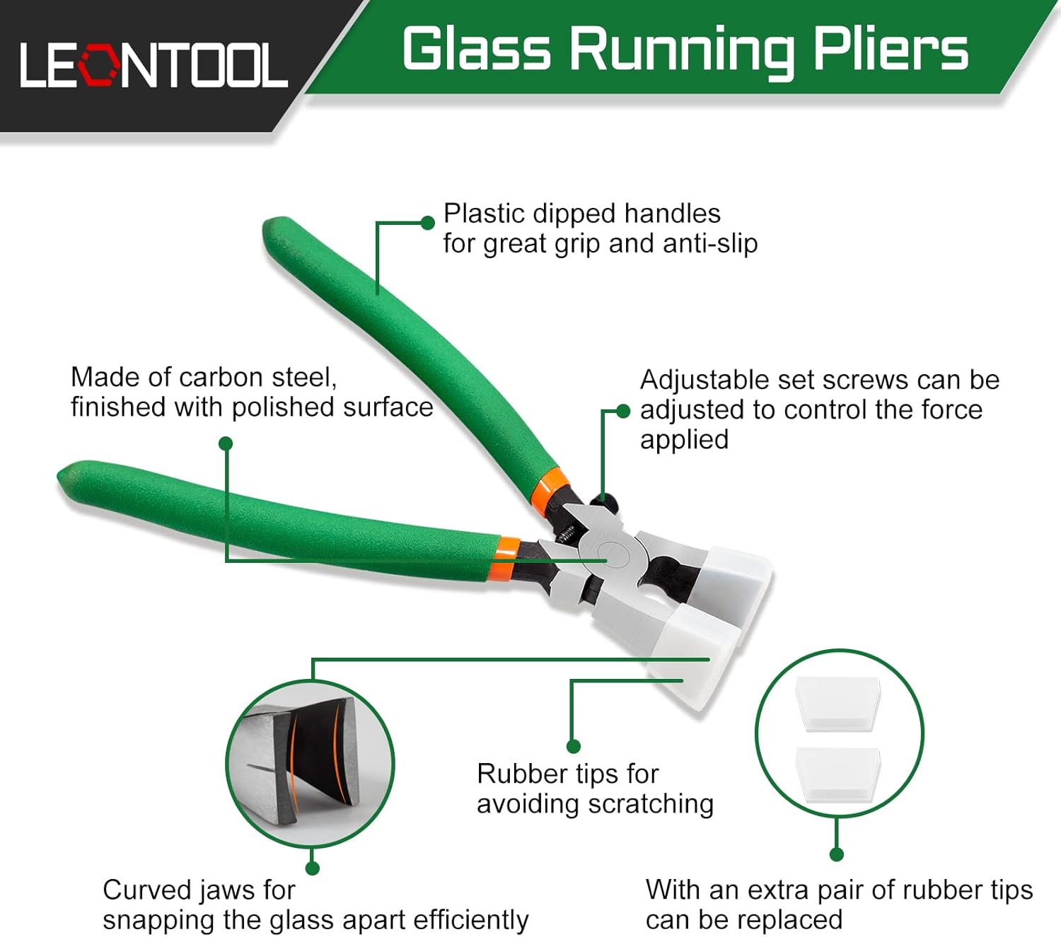 Buy LEONTOOL 2pcs Glass Running Pliers Grozier Pliers Set with 2 Pairs