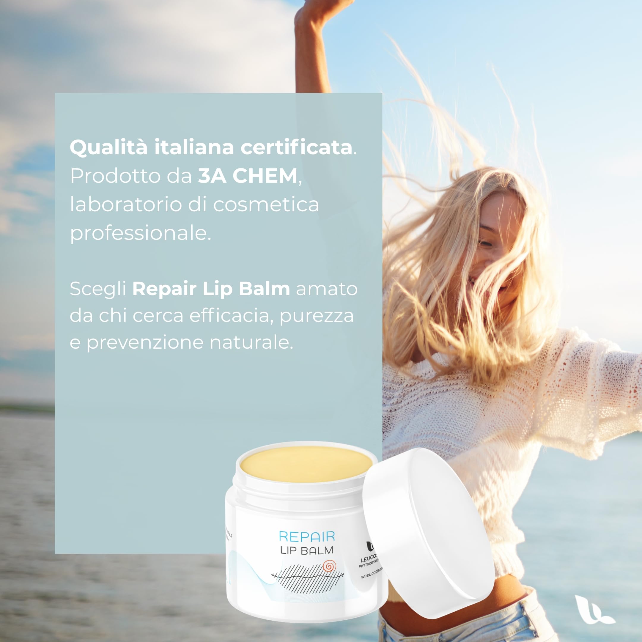 Repair Lip Balm 15ml per Herpes Labiale, Maschera Labbra Notte e Giorno, Balsamo Riparatore con Oli Naturali, Lip Mask per Labbra Screpolate, Secche