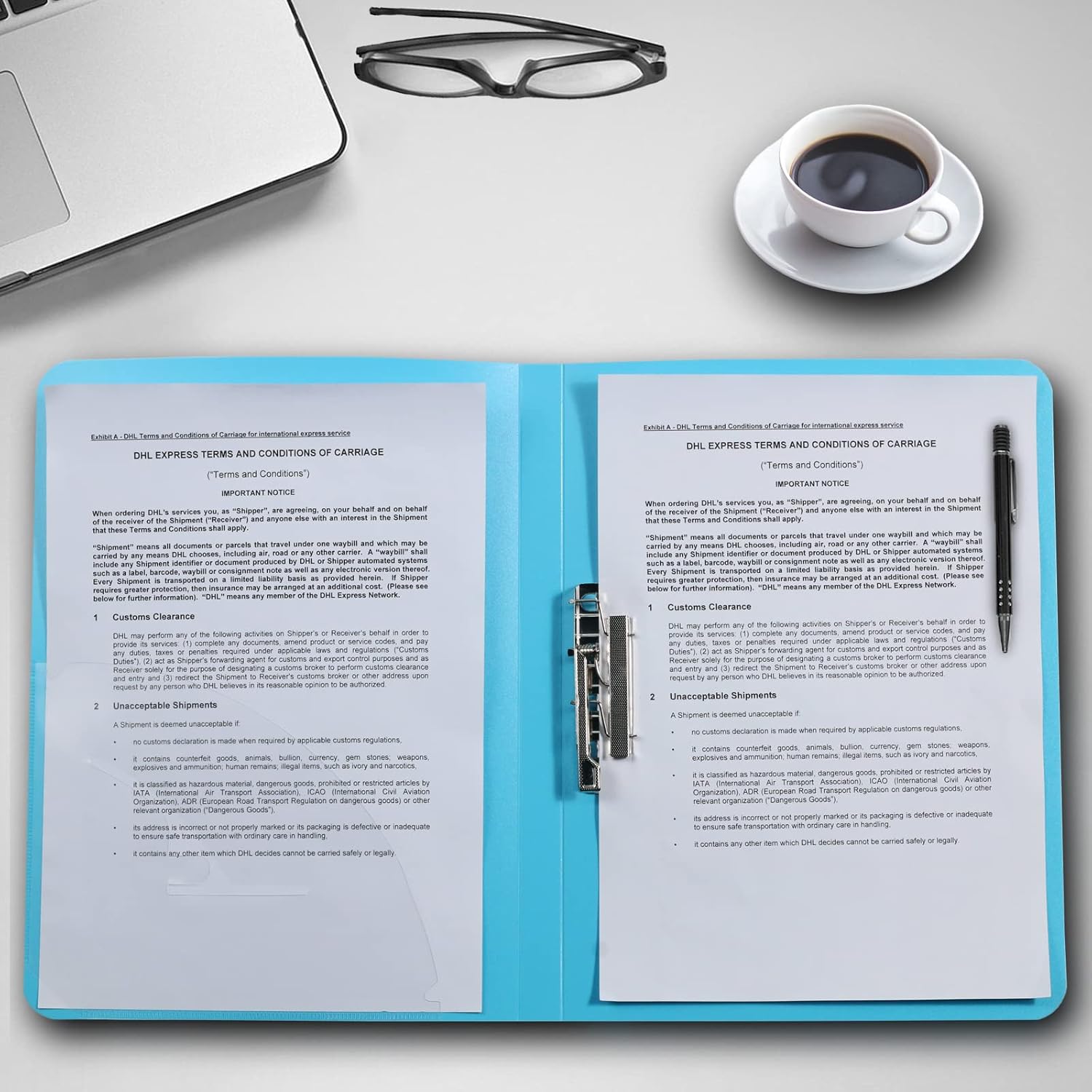 Acocony Punchless Binder with Clamp Letter Size Punchless Clamp Binder 8.5 x 11 Report Covers Plastic Vivid Multicolor Pack of 5