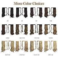 Vista 6 de SOFEIYAN - Extensión de cola de caballo rizada de 15 pulgadas, pelo sintético resistente al calor, ondulado natural, pieza de cabello para envolver