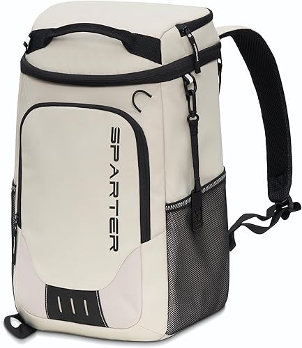 Miniatura 15 de SPARTER - Mochila enfriadora aislada a prueba de fugas para 33/49 latas, bolsa térmica con 2 compartimentos aislados, mochila de playa, viaje, Azul