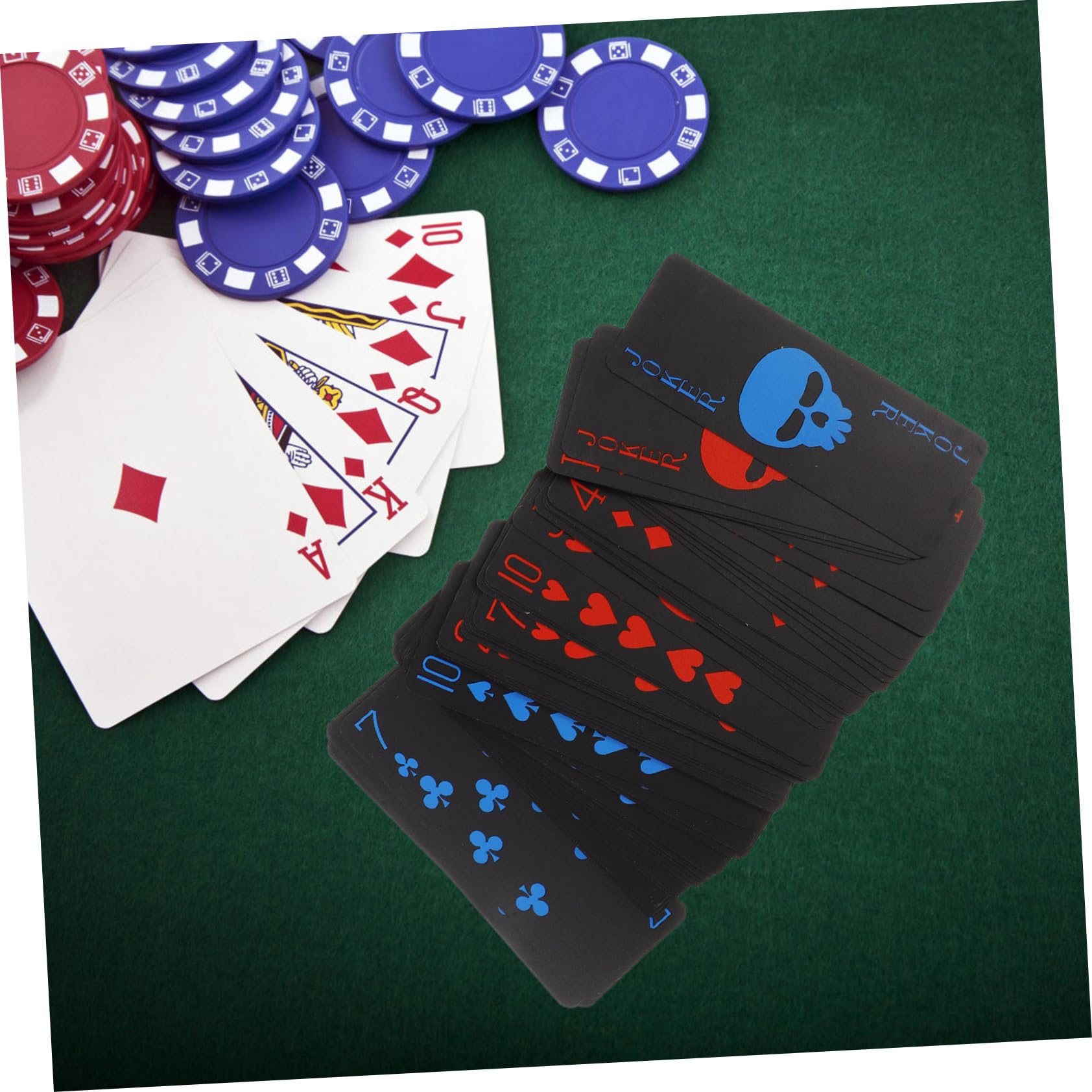 Sosoport Cartes à Jouer Noires Imperméables Jeu De Cartes De Poker Classique Imperméables Plastique pour Adultes