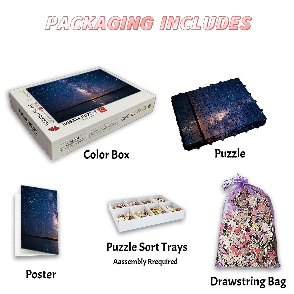 Puzzle 5000 Pezzi Notte stellata, Puzzle Oceano per Adulti, Puzzles in Legno Intrattenimento Creativo, Divertimento, Puzzles Educativi Classici con Confezione di Alta Qualità Idea Regalo Donna -3674