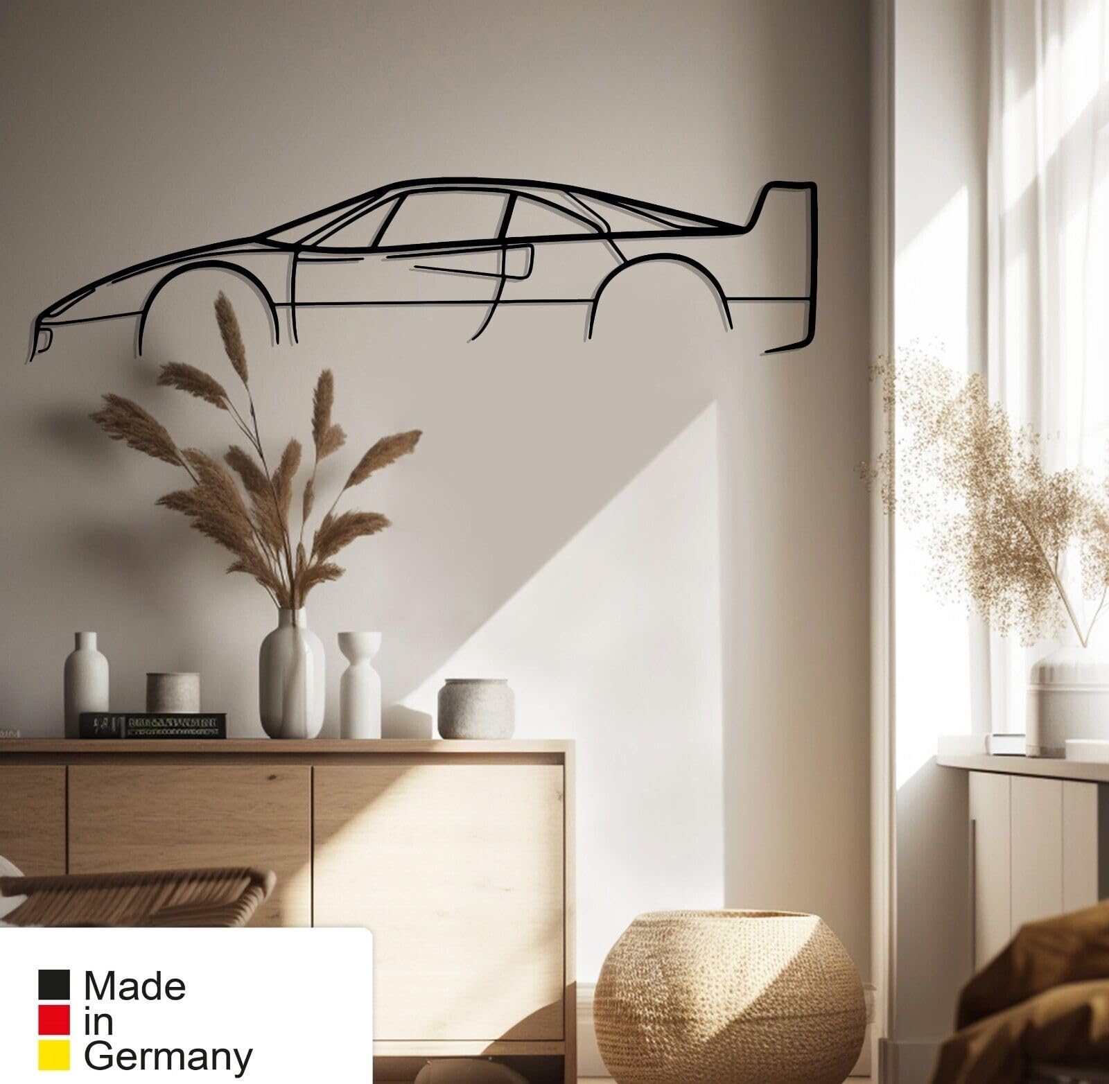 For BMW M3 E30 Tableau Mural En Métal, Silhouette De Voiture, Décoration Murale, Art Mural De Voiture En Métal (taille : 69 Cm (27 Pouces