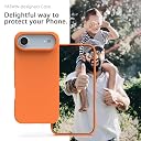 YATWIN Silicone Case for iPhone 17 Air, Soft-Touch, Shockproof, DustProof, Antiskid Phone Cover for Apple iPhone 17 Air - Orange gallery image