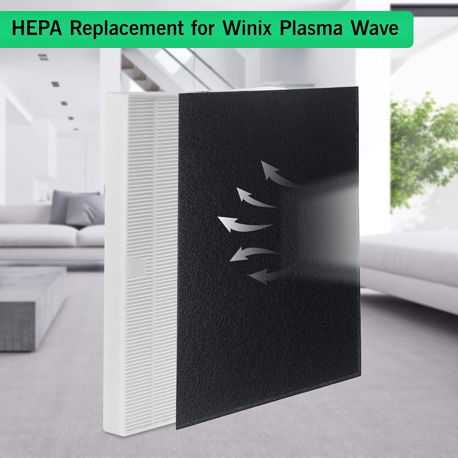 True HEPA Plus 4 Carbon Replacement Filter for Winix 115115 Size 21