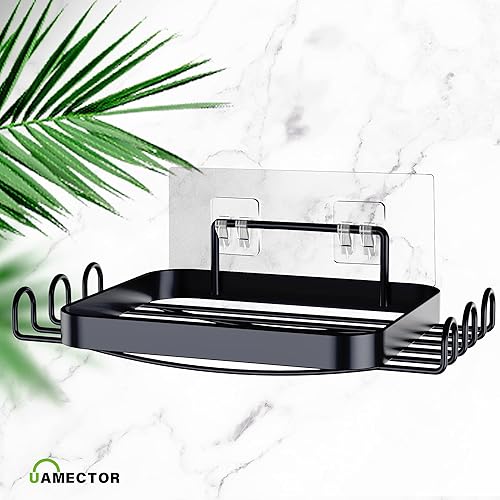 Miniatura 3 de Uamector Paquete de 3 soportes de ducha para reemplazo, sin perforaciones, adhesivo transparente fuerte para organizador de ducha, soporte de jabón,