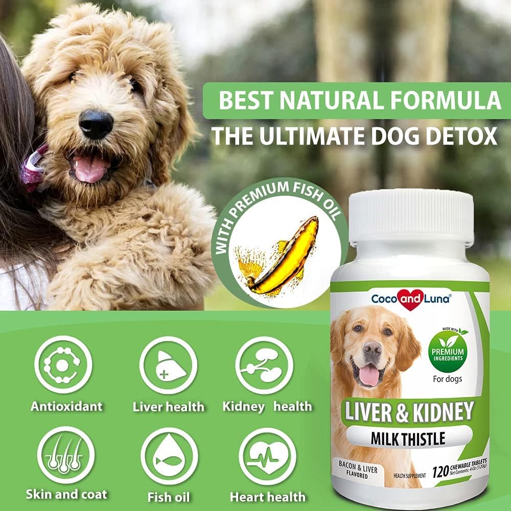 Buy Coco And Luna Milk Thistle For Dogs Liver Support For Dogs Detox Hepatic Support Promotes Liver Healthy Function For Pets Vit B1 B2 B6 B12 Online In Indonesia B08p7xpjnm