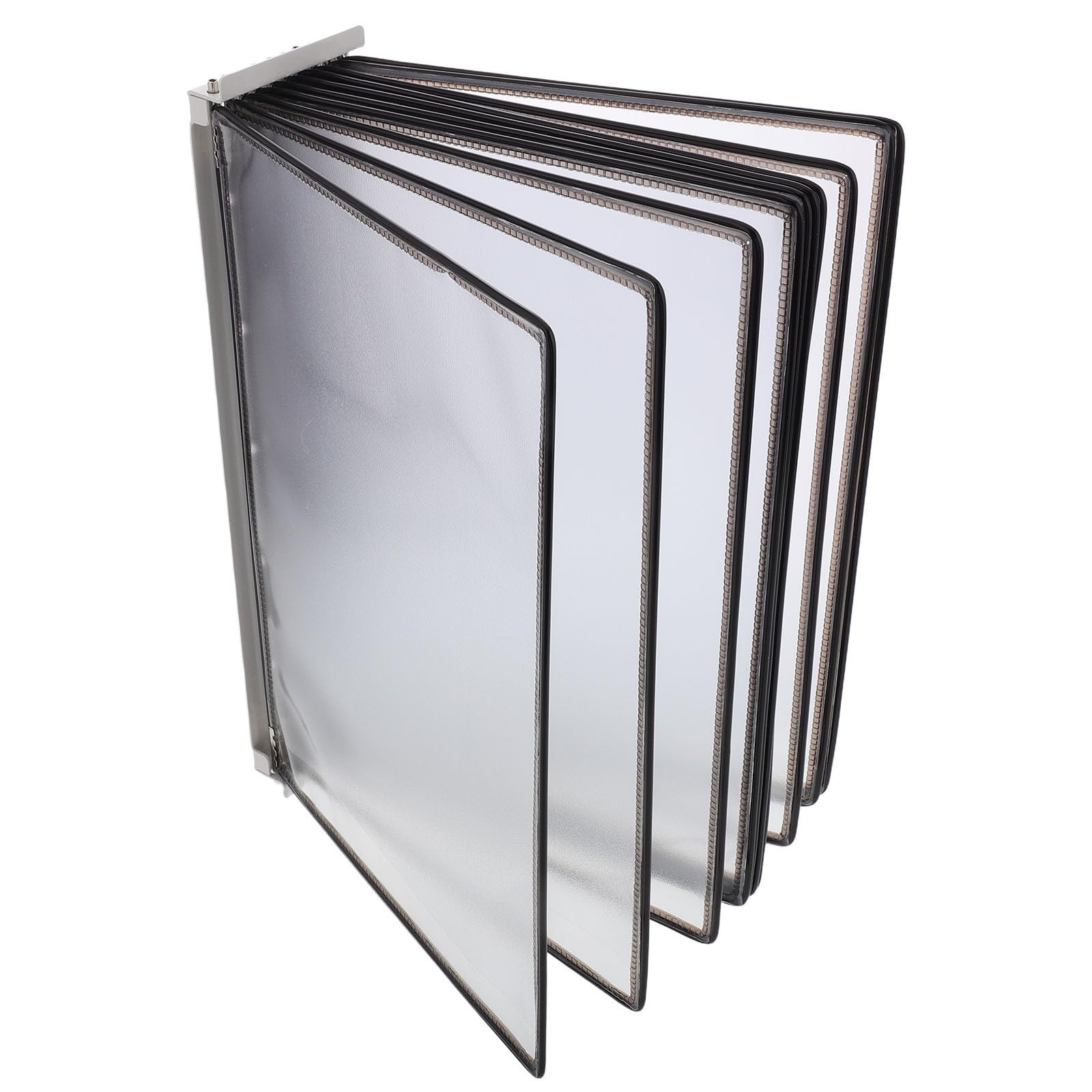 Hemobllo Organizador de Archivos de Referencia Montado en Pared para Oficina 10 Páginas Tamaño A4, Estructura de Hierro y PVC para Almacenamiento y Exhibición