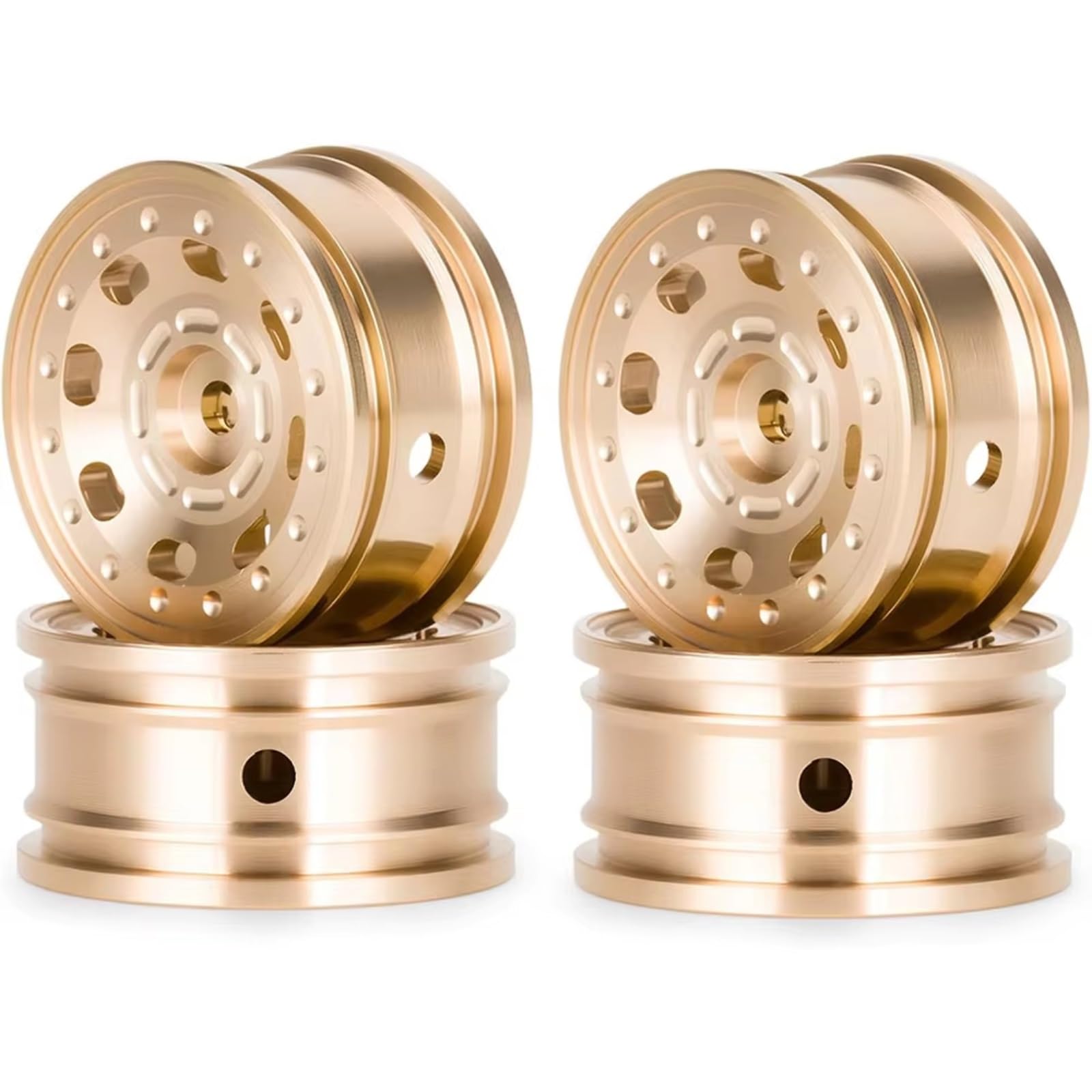 Beadlocks 0,7 Pulgadas para AXIAL para Bronco para Wrangler 1/30 | RC Parts cierres cuentas latón mejoran agarre ladera desplazamiento negativo las tuercas seguridad Repuesto