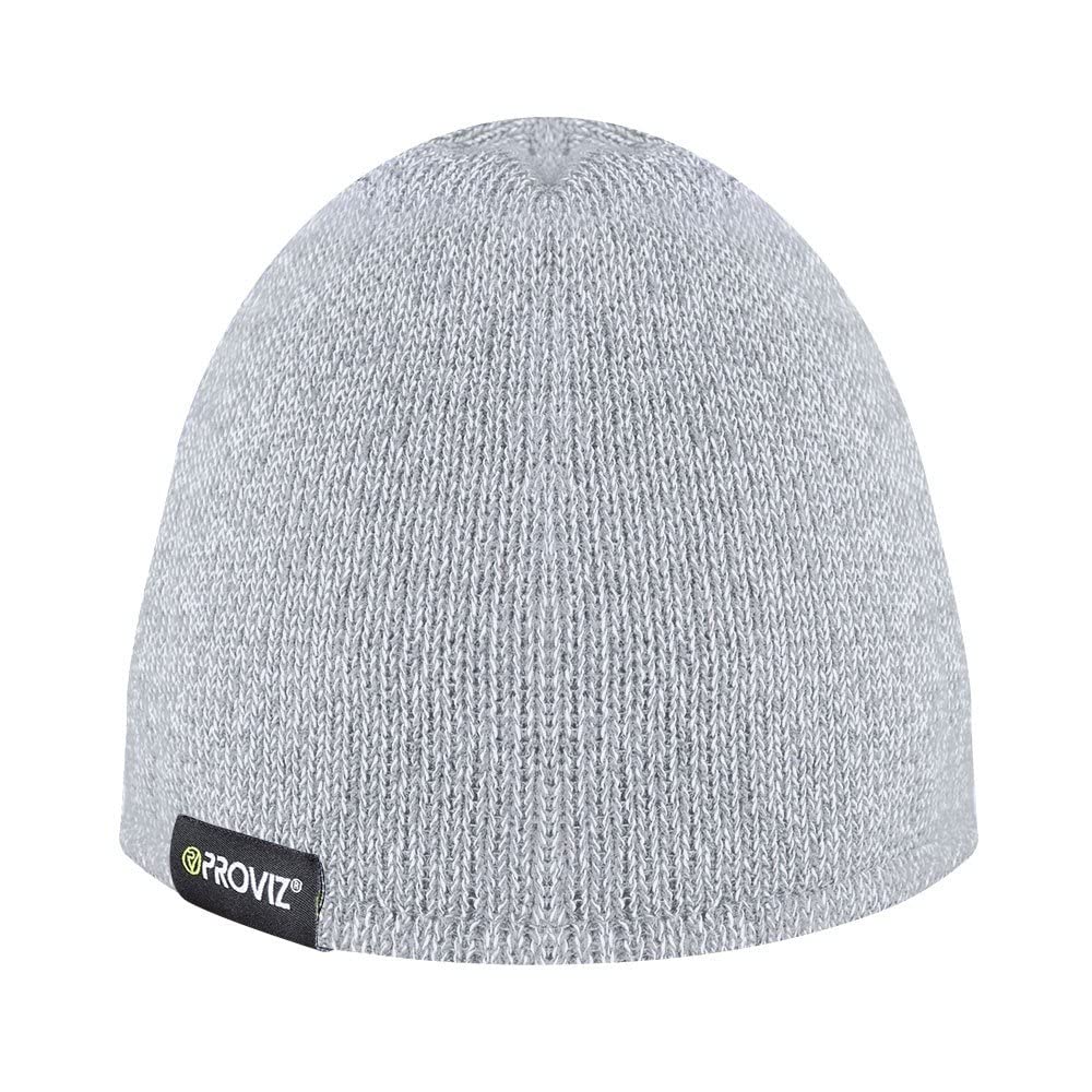 Proviz REFLECT360 Hi Viz Reflective Explorer Fleece-Lined Beanie Hi Visibility, Grey
