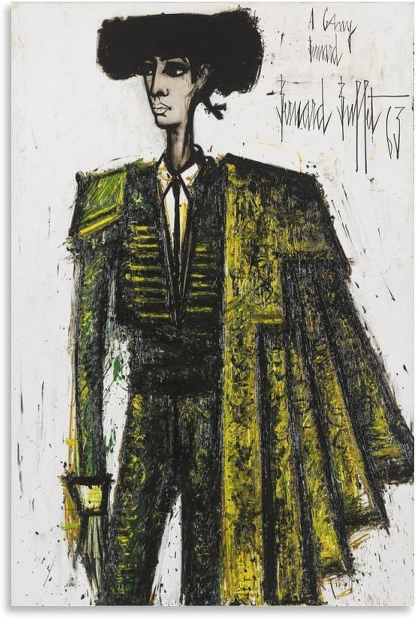 Rikin Liuff Bullfighter 2 by Bernard Canvas Poster Wall Art 40x60cm Frameless