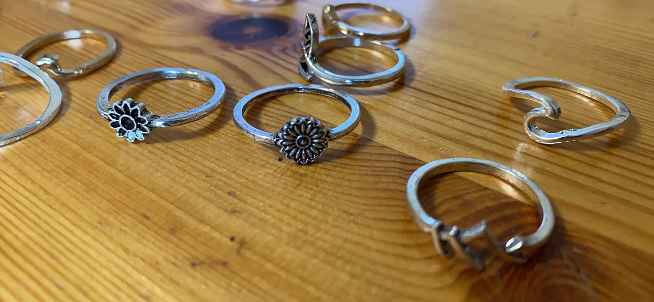 $1/mo - Finance GRAEEN Knuckle Rings Index Finger Rings Hollow Love ...
