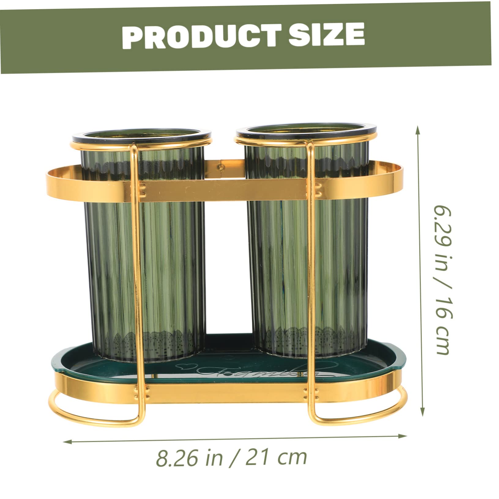 Alipis 1Set Kitchen Utensil Organizer Double Chopstick and Spoon Holder Stylish Drainage Design for Tidy Storage Convenient Cutlery Holder for Home Decor for Spoons Forks