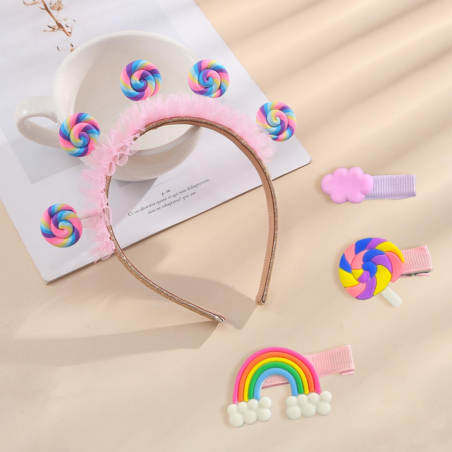 1 Piece Candy Hairband And 3 Piece Candy Hairpins, Cute Cartoon Hair Accessories, Creative And Interesting Hair Accessories - Image 3