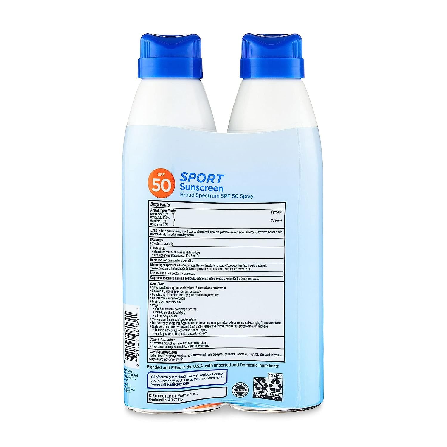 Foreskin Sport Broad Spectrum Sunscreen Spray, SPF 50, Twin Pack