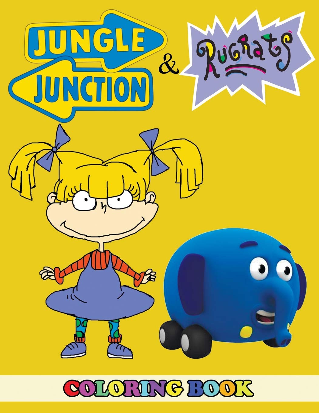 Jungle Junction and Rugrats Coloring Book: 2 in 1 Coloring Book for Kids and Adults, Activity Book, Great Starter Book for Children with Fun, Easy, and Relaxing Coloring Pages Paperback – 20 December 2018