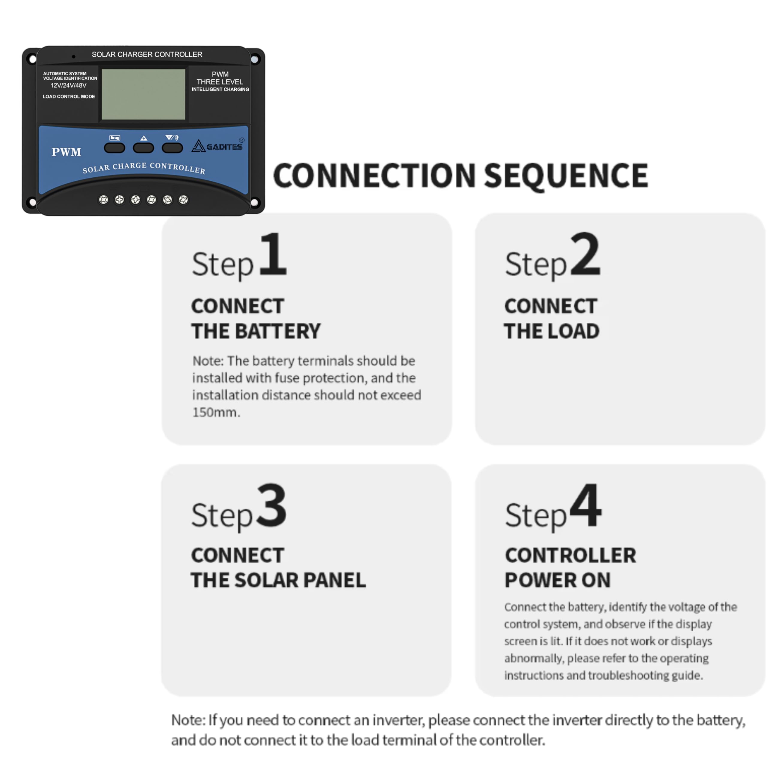 60A Solar Charge Controller PWM – Efficient and Reliable Solar Panel Regulator with LCD Display for 12V/24V/48V Systems (SOLAR CHARGER PWM 60 AMPS) - Image 5 thumbnail
