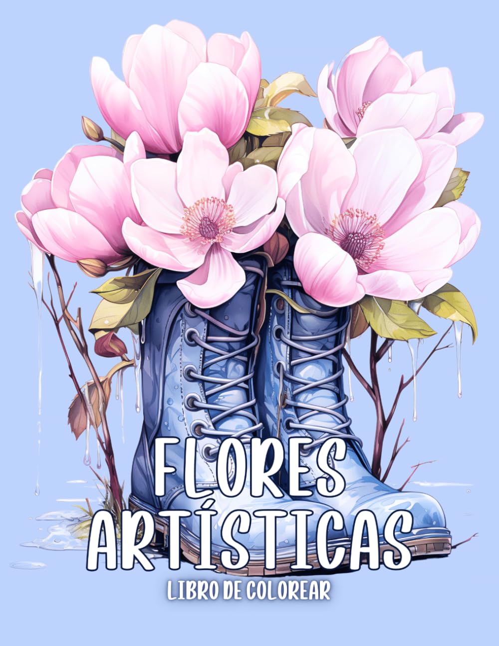 Flores Artísticas Libro de Colorear: Dibujos Únicos en Macetas para Pintar por Adultos