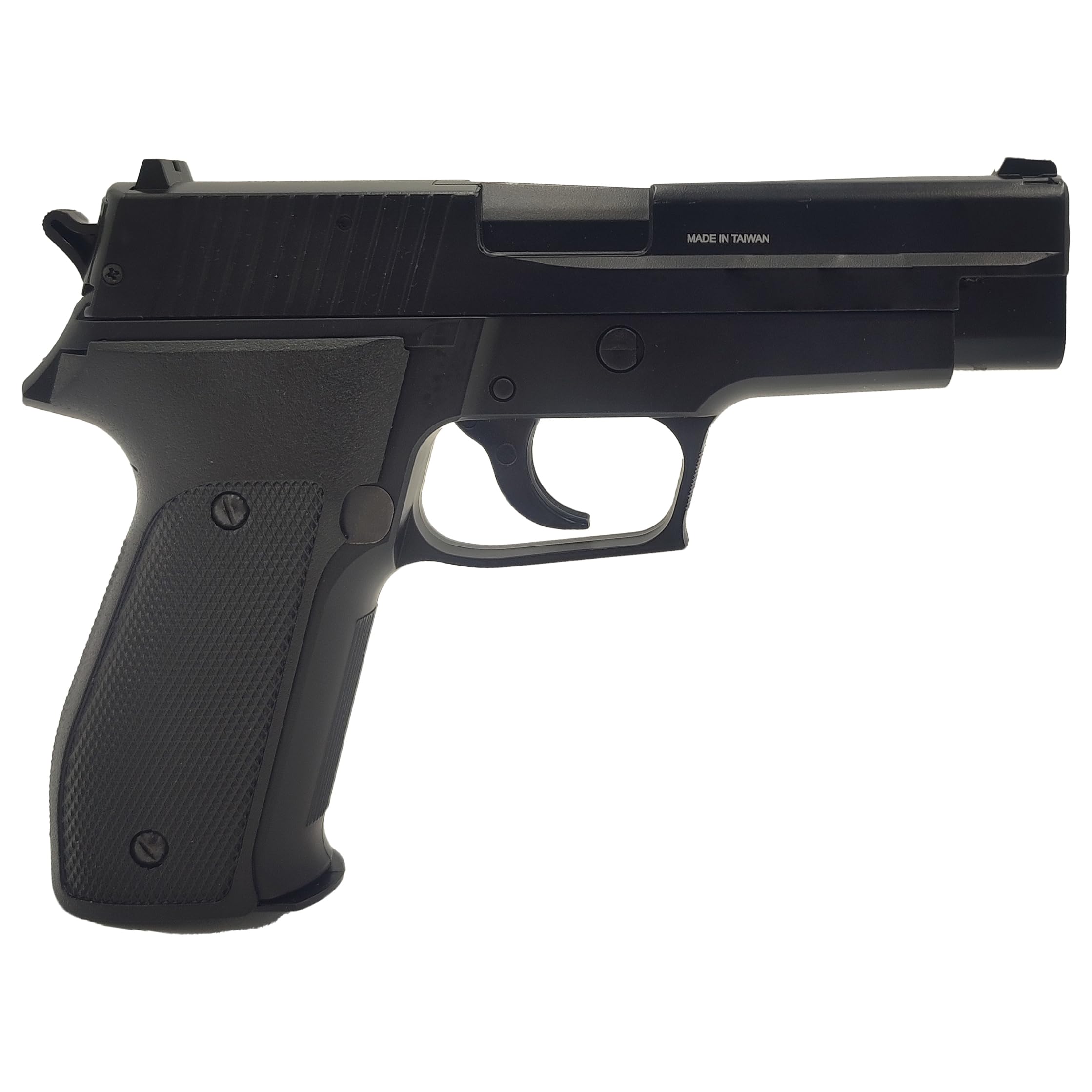 THE REPLICANT Pack Airsoft Pistolet Navy Gun à Ressort/Couleur: Noir/Matières: Plastique Haute Résistance et Métal/Puissance 0.5 Joule/Livré avec Holster et Billes