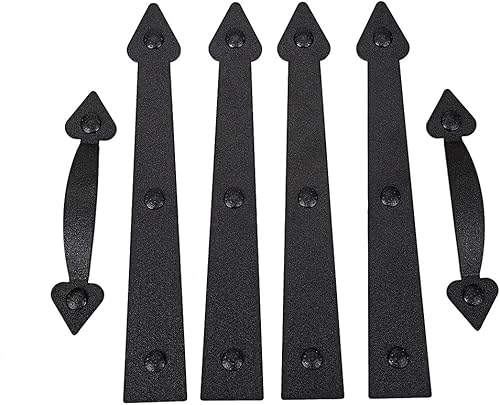 Kit de hardware decorativo magnético para puerta de garaje, color negro