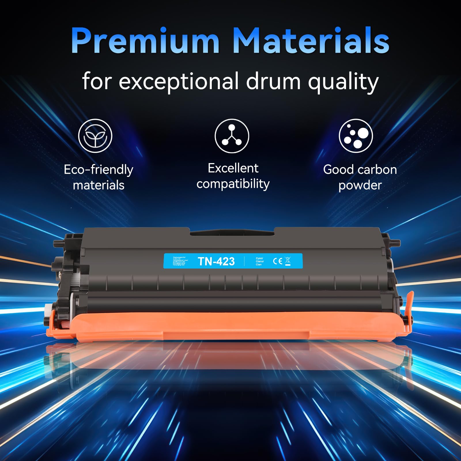 TN423 MFC-l8690CDW Toner Compatible pour Brother TN-423 TN423 pour Toner Brother MFC-L8690CDW MFC-L8900CDW HL-L8260CDW HL-L8360CDW DCP-L8410CDW MFC-L8690CDW Toner (4 Pack)
