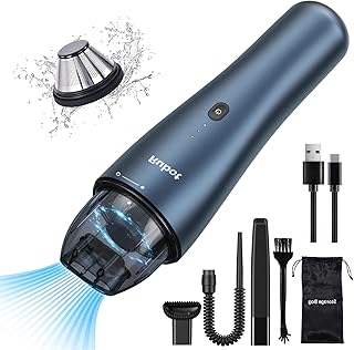 RUBOT Handheld Vacuum Cordless,Mini Vacuum, Hand held Vacuum Rechargeable, Car Vacuum Cordless Strong Suction with Lightweight,Portable Mini Vacuum for Home and Car Carpet Stairs Pet-Blue(P02)