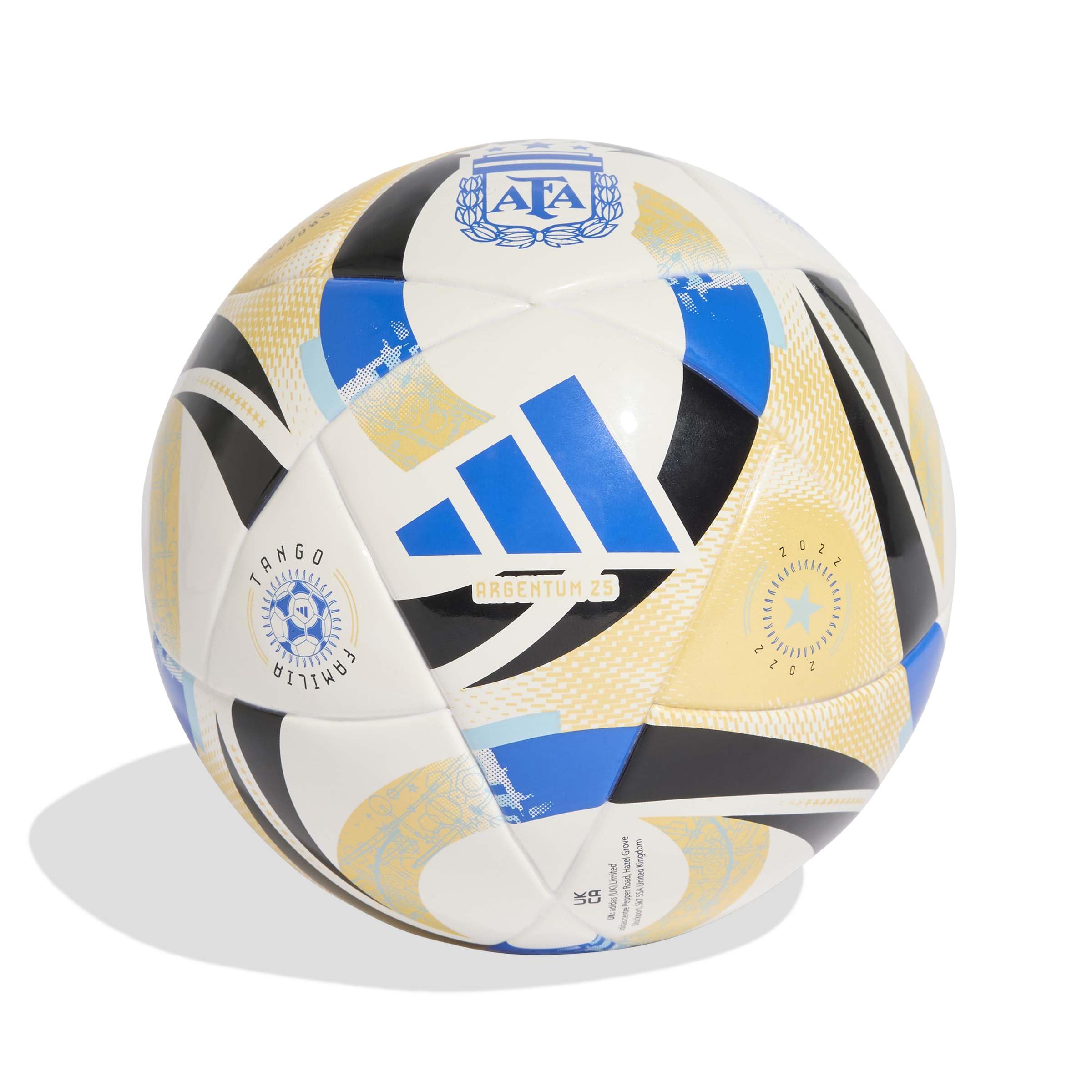 adidas Unisex - dorosły Argentyna 25 mini piłka nożna, biały/lodowy niebieski/niebieski (Glory Blue) / czarny, 1
