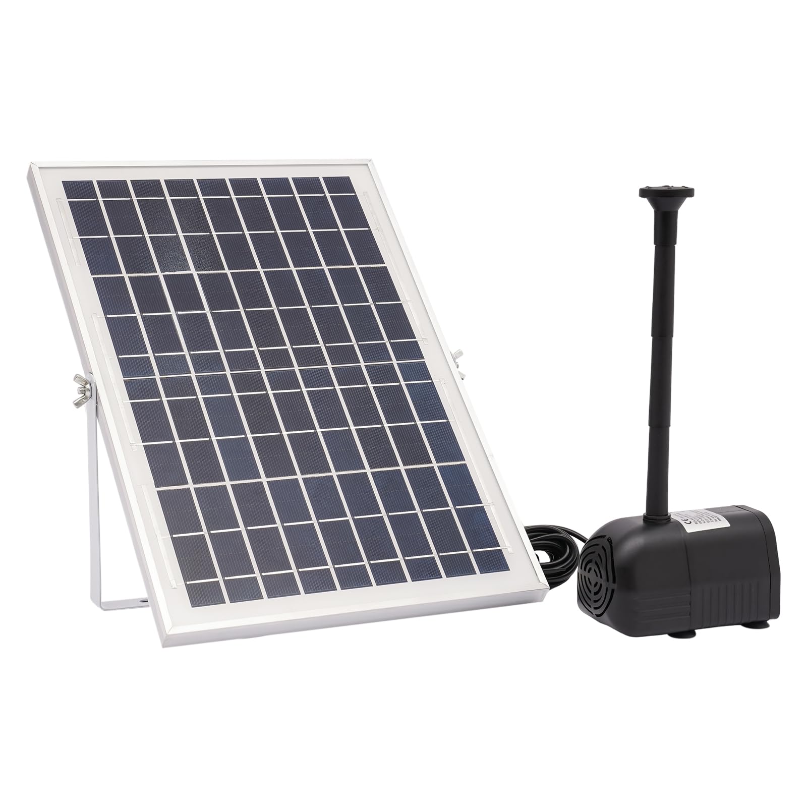Fontana solare da 10 W, pompa solare per laghetto, pompa dell'acqua solare per esterni, giardino, stagno, contenitore per pesce, gioco d'acqua fai da te, IP68, max. altezza 1,5 m