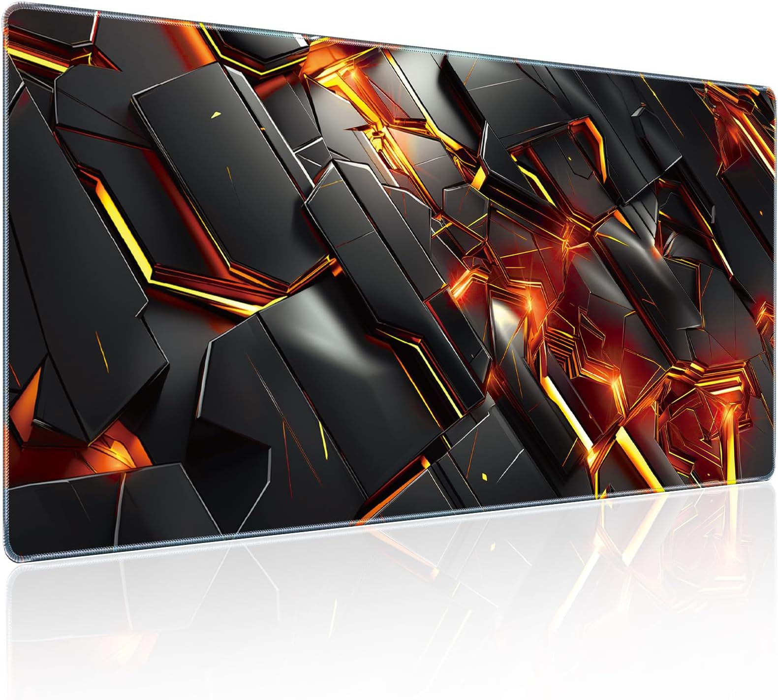 Cool Mechanical Style Gaming Mouse Pad, Premium Smooth Fabric & Non-Slip Base Extra Large Mouse Pad for Gamers, Comfortabale Handling Feeling & Best Control Gaming Mousepad(31.5×11.8in)