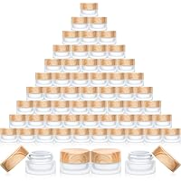 Vista 1 de Geiserailie 60 Piezas Envases Cosméticos de Vidrio Envases de Muestra Vacíos con Tapas a Prueba de Fugas Envases de Muestra de Maquillaje