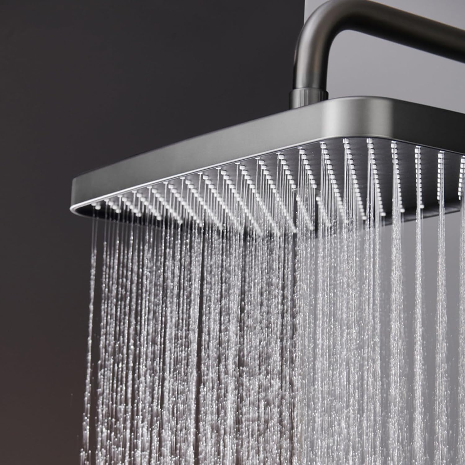 Rain Shower System, Gray Shower Faucet Set Adjustable Height Shower Fixtures 3 Functions Bathroom Shower Faucet Set with 3 Modes Handheld Sprayer, Rain Shower Head, Hidden Bathtub Spout