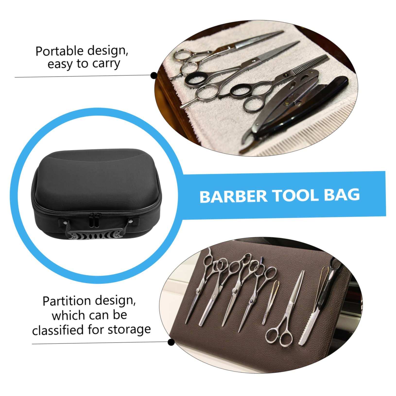Leichte Eva Organizer Tasche für Haarstyling Werkzeuge und Friseuraccessoires mit Stauraum für Haartrockner für Friseure im Salon oder Unterwegs