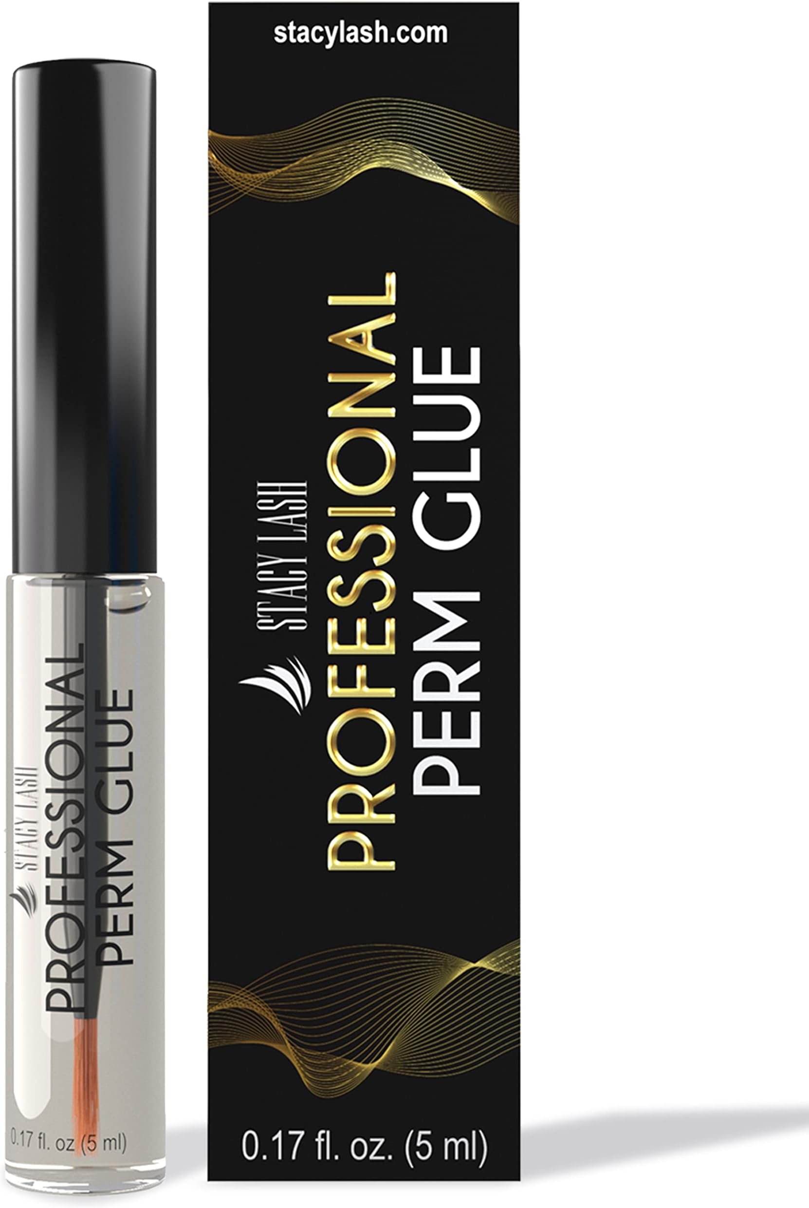 STACY LASH Professional Perm Glue / 0.17 fl.oz./ 5 ml/Transparent Lash Adhesive/Water-Soluble Eyelash Lifting Glue/Supplies for Professional & Home Use