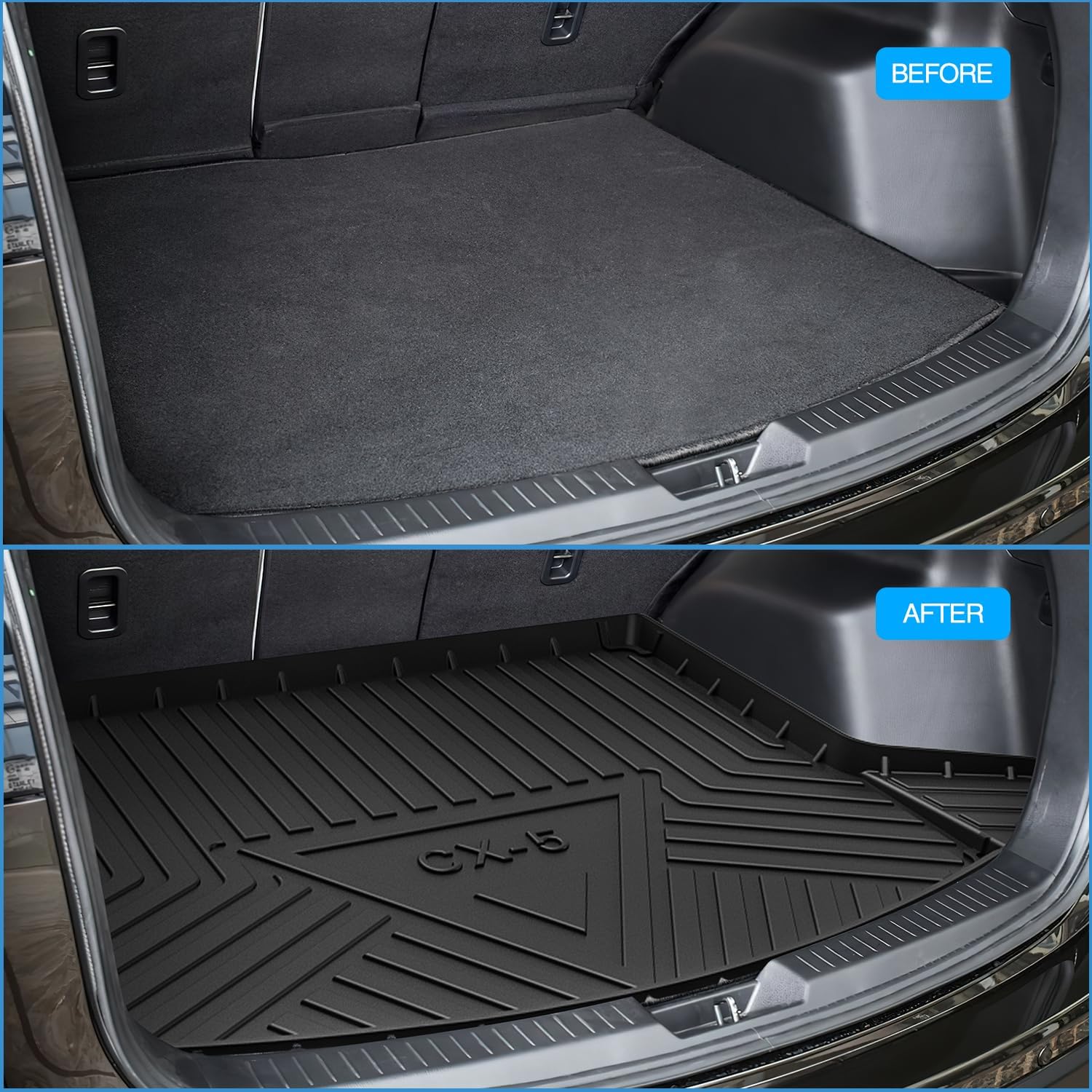 Nilight Cargo Mats for Mazda CX5 CX-5 2017 2018 2019 2020 2021 2022 2023 2024 2025 All Weather Protection Heavy Duty Cargo Liners