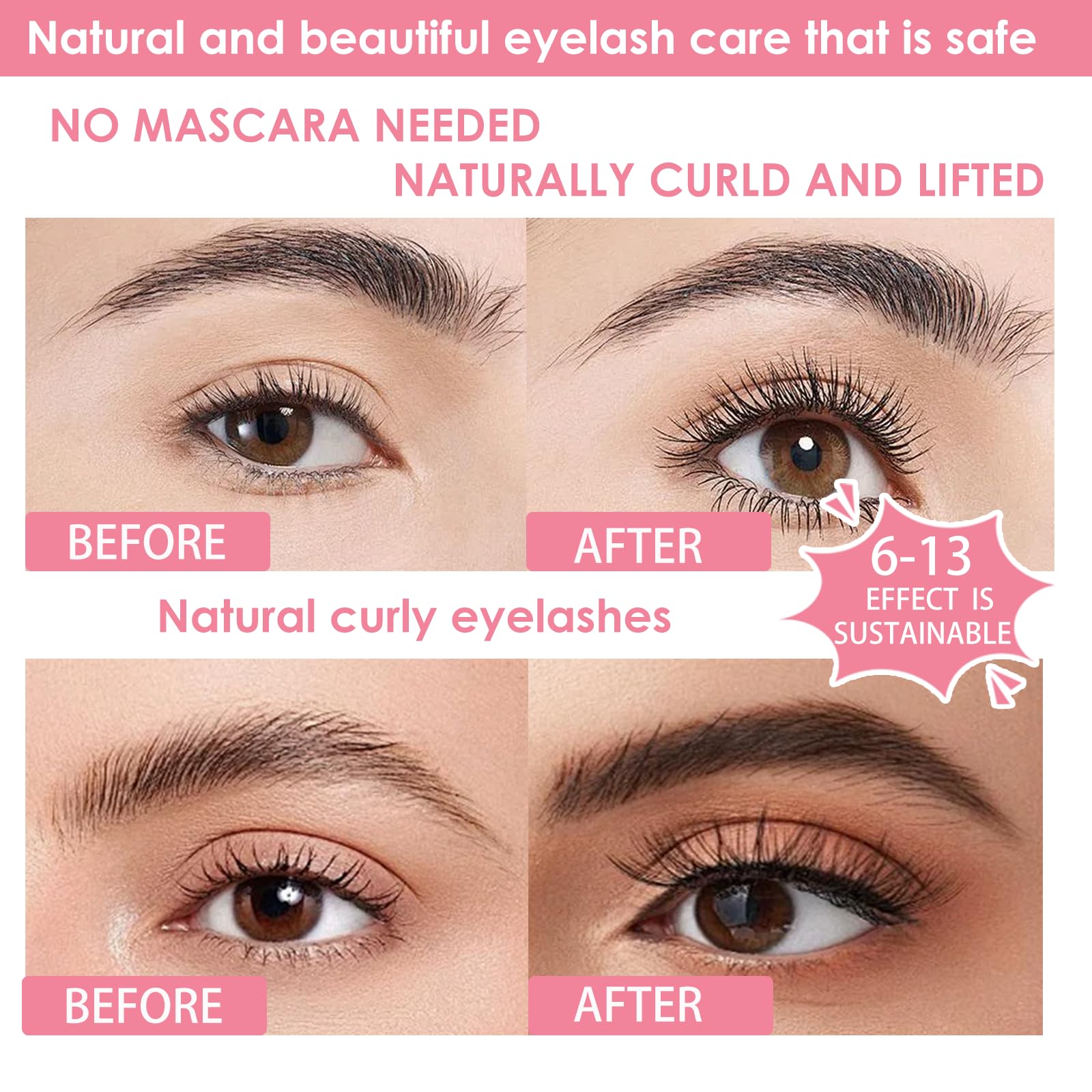 Kit Laminazione Ciglia Professionale, Lash Lift Kit,Soluzione Completa per Sopracciglia e Ciglia, Effetto Naturale e Definito, Ideale per Uso Domestico e Salone(bianco)