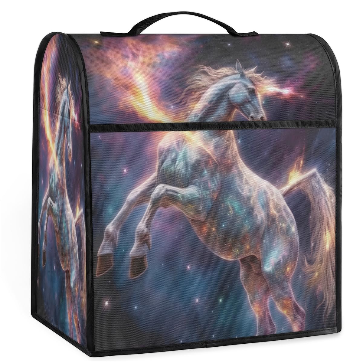 Coffee Maker Cover Galaxy Unicorn Kitchen Appliance Covers Small Appliance Covers Blender Cover Juicer Cover Dust Covers for Kitchen Appliances with Top Handle and Pockets,Washable,C555
